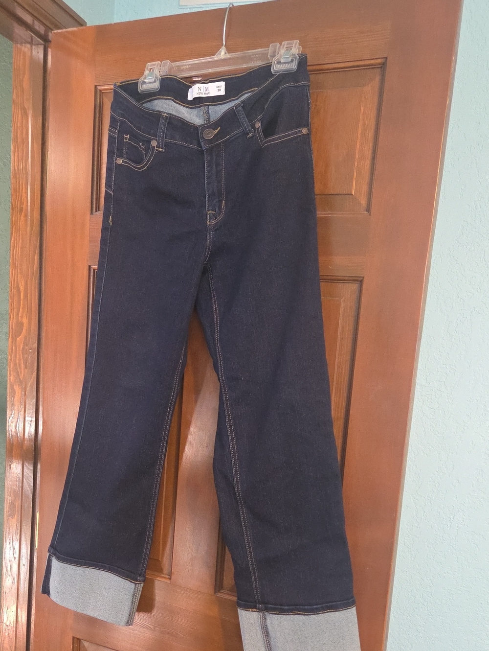 Dark Indigo Wide Leg Jeans -